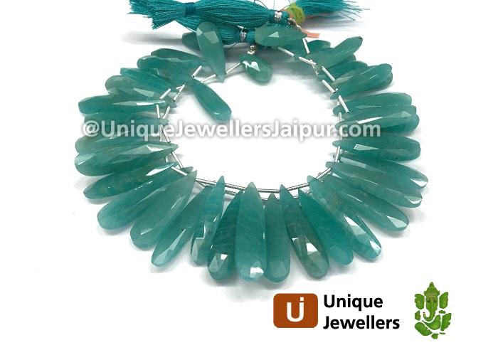Amazonite Faceted Long Pear Beads