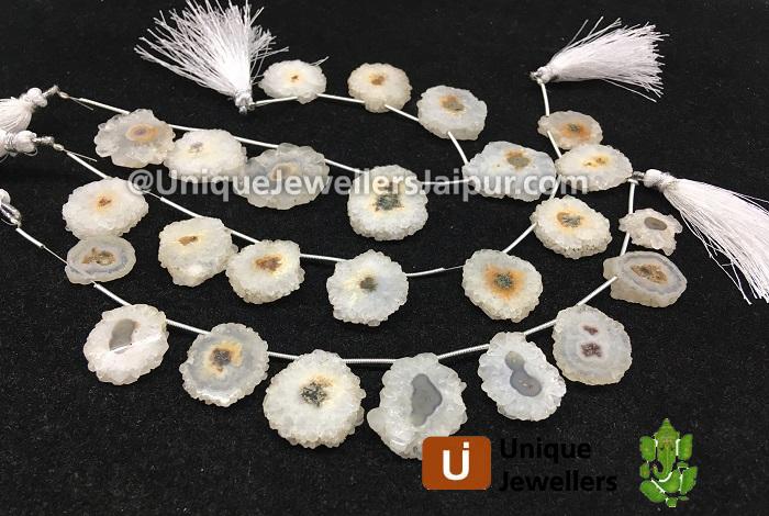 Solar Quartz Smooth Amoeba Beads