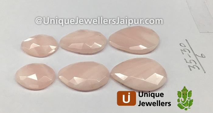 Pink Opal Rose Cut Slices