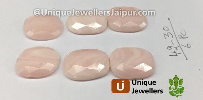 Pink Opal Rose Cut Slices