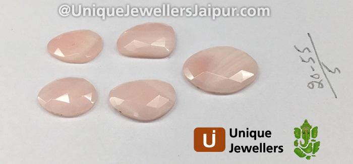 Pink Opal Rose Cut Slices