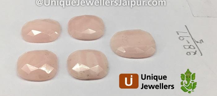 Pink Opal Rose Cut Slices