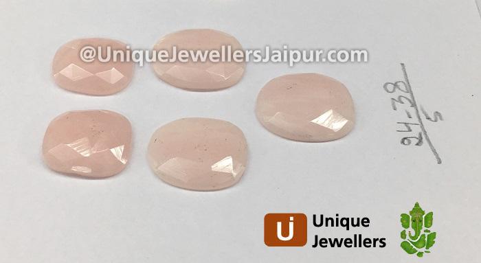 Pink Opal Rose Cut Slices