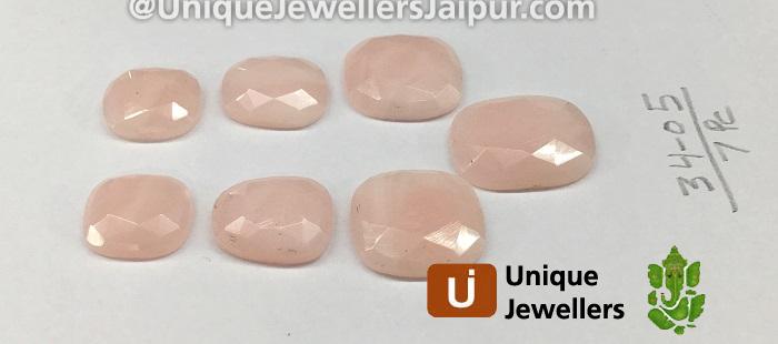 Pink Opal Rose Cut Slices