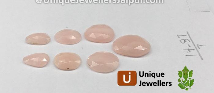 Pink Opal Rose Cut Slices