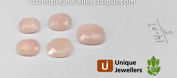 Pink Opal Rose Cut Slices