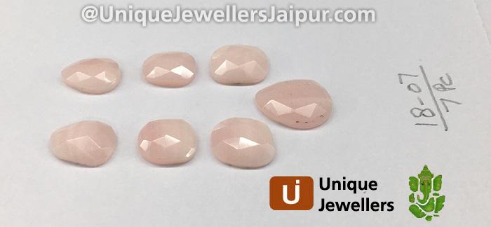 Pink Opal Rose Cut Slices