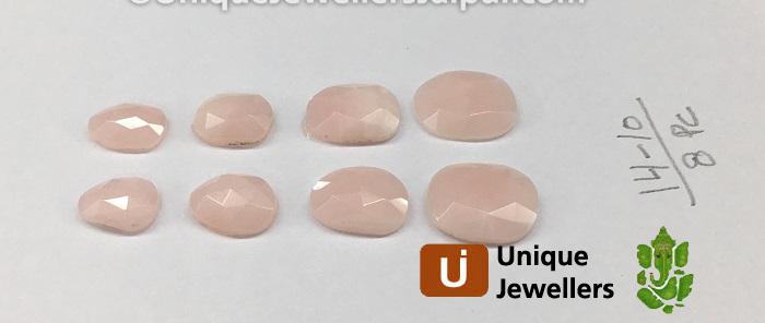 Pink Opal Rose Cut Slices