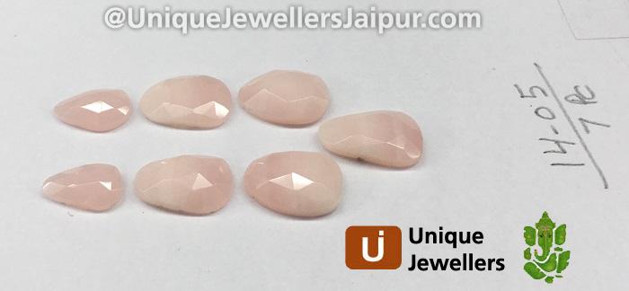 Pink Opal Rose Cut Slices