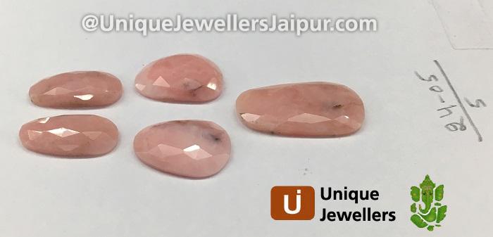 Pink Opal Rose Cut Slices