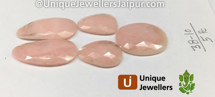 Pink Opal Rose Cut Slices