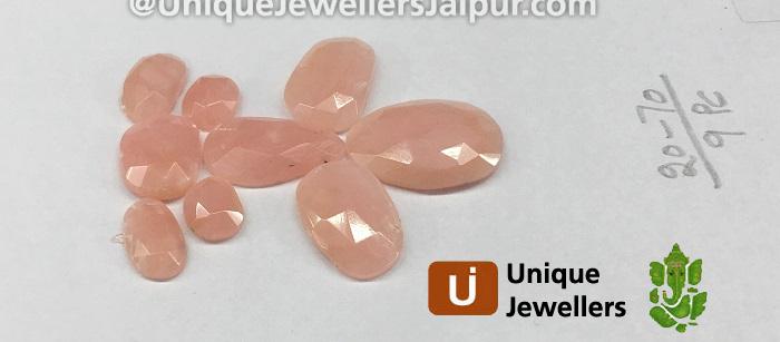 Peach Opal Rose Cut Slices