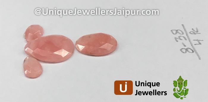 Pink Opal Rose Cut Slices