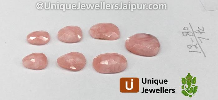 Pink Opal Rose Cut Slices