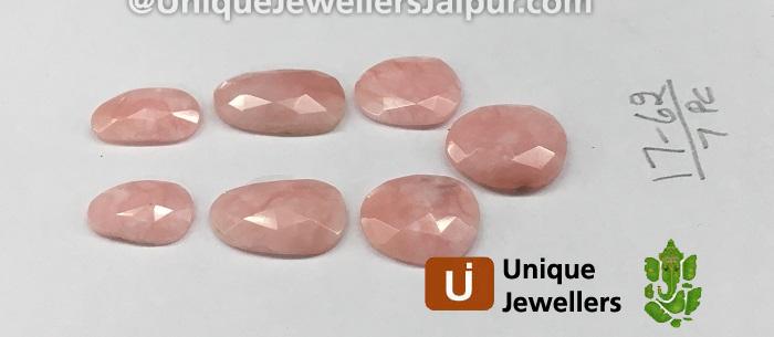 Pink Opal Rose Cut Slices