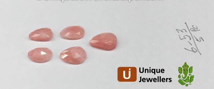 Pink Opal Rose Cut Slices