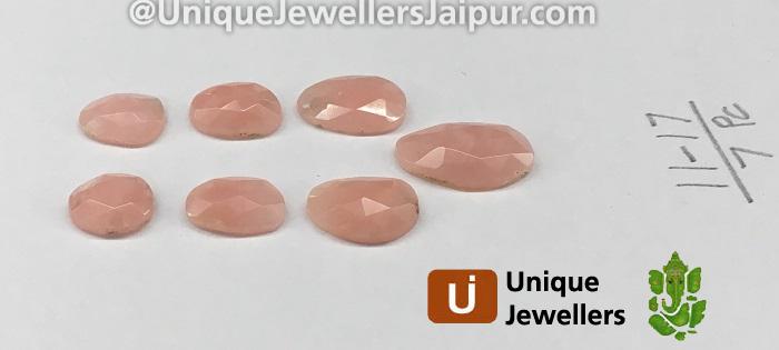 Pink Opal Rose Cut Slices