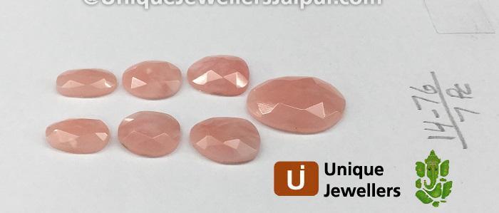 Pink Opal Rose Cut Slices