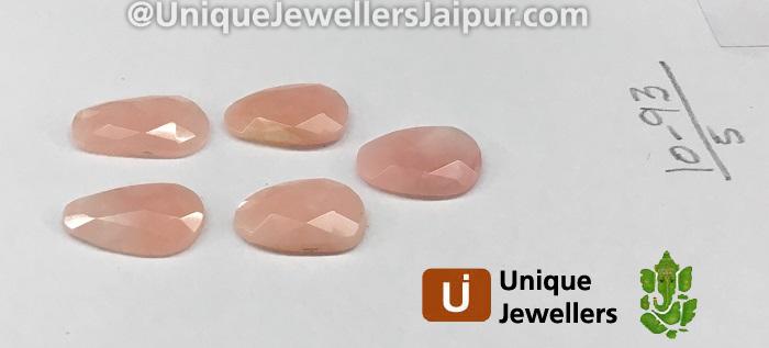 Pink Opal Rose Cut Slices