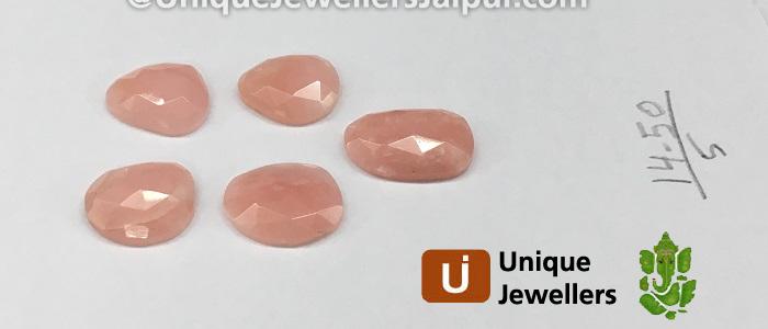 Pink Opal Rose Cut Slices