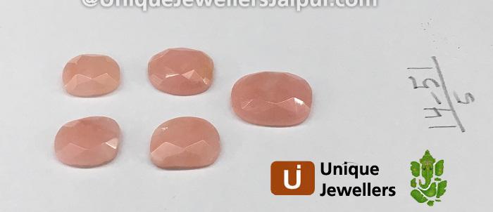 Pink Opal Rose Cut Slices