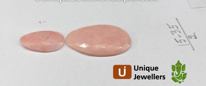 Pink Opal Rose Cut Slices