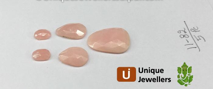 Pink Opal Rose Cut Slices