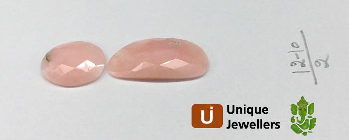 Pink Opal Rose Cut Slices