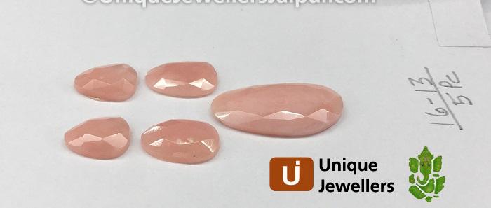 Pink Opal Rose Cut Slices