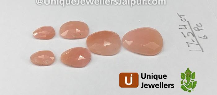 Peach Opal Rose Cut Slices