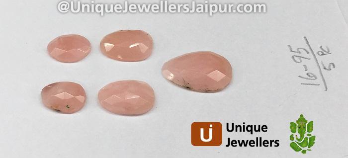 Pink Opal Rose Cut Slices