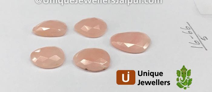 Pink Opal Rose Cut Slices