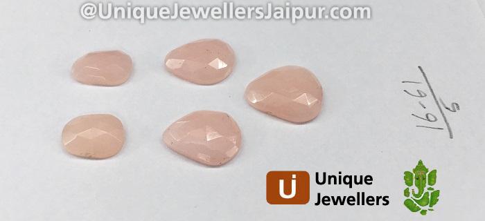 Pink Opal Rose Cut Slices