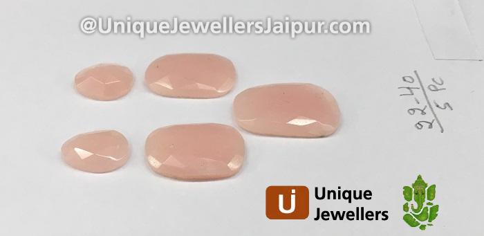 Pink Opal Rose Cut Slices