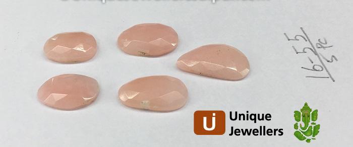 Pink Opal Rose Cut Slices