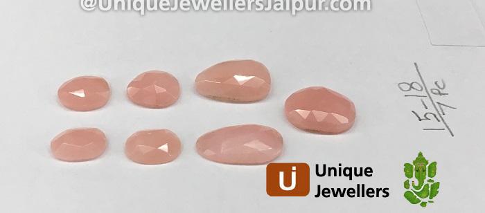 Pink Opal Rose Cut Slices