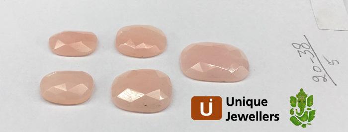 Pink Opal Rose Cut Slices