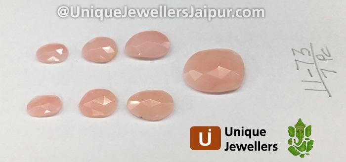 Pink Opal Rose Cut Slices