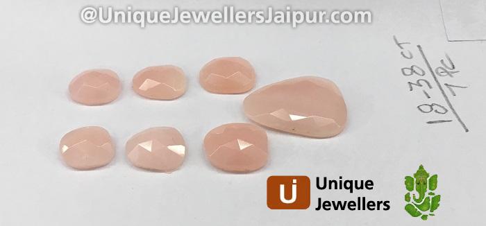 Pink Opal Rose Cut Slices