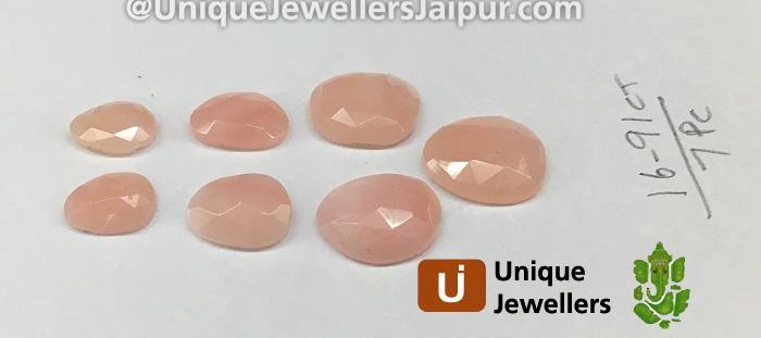 Pink Opal Rose Cut Slices