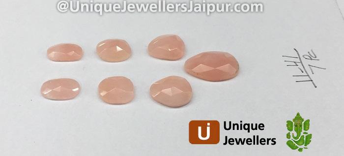 Pink Opal Rose Cut Slices