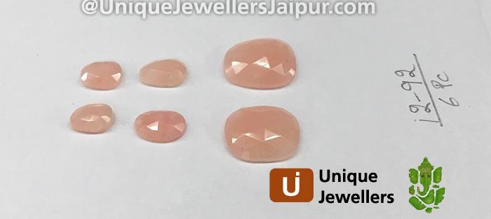 Pink Opal Rose Cut Slices