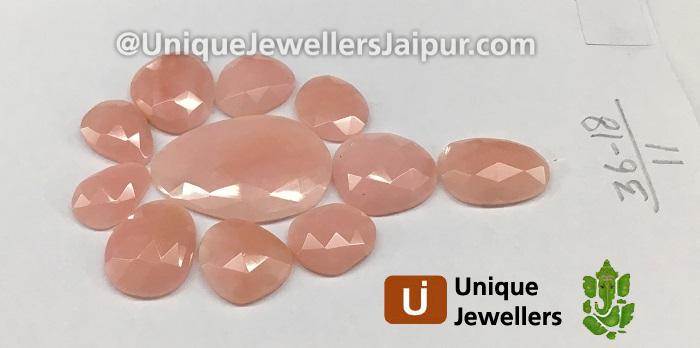 Pink Opal Rose Cut Slices