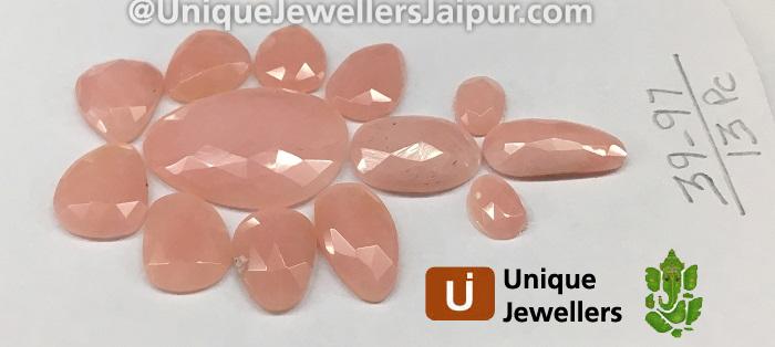 Pink Opal Rose Cut Slices