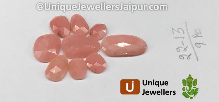 Pink Opal Rose Cut Slices