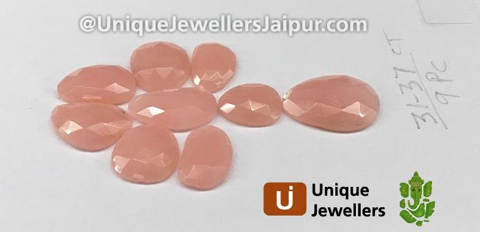 Pink Opal Rose Cut Slices