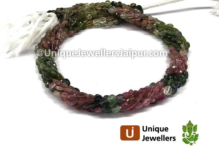 Tourmaline Step Cut Oval Beads