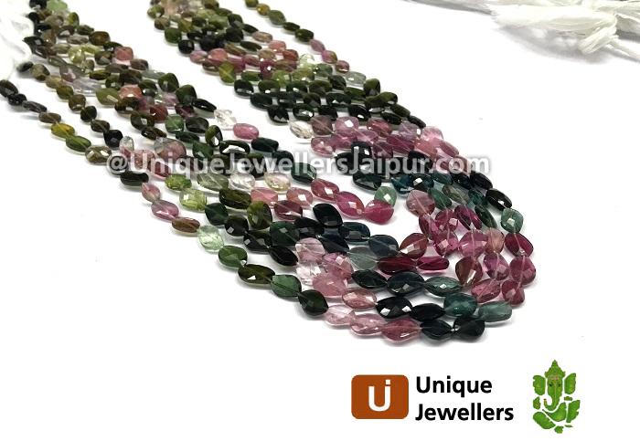 Tourmaline Faceted Parallelogram Beads