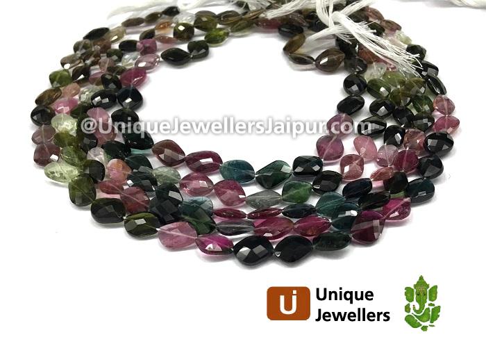 Tourmaline Far Faceted Parallelogram Beads