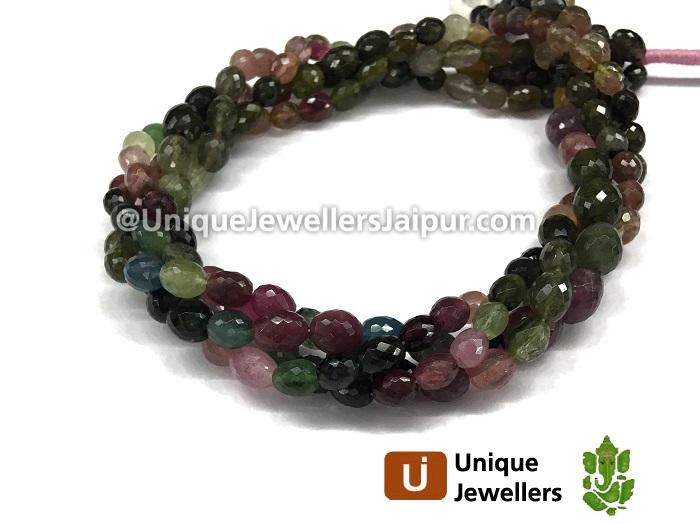 Tourmaline Far Faceted Capsule Beads